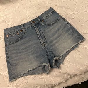 Madewell high waisted perfect jean short